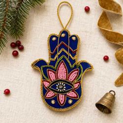 Hanging Decoration Embroidered Hamsa Hand