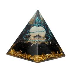 Orgone Pyramid Black Metatron 9cm
