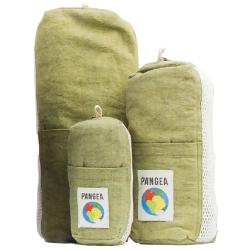 Bamboo travel pocket towel 40x60cm green with bag