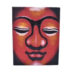 Handmade notebook, sand art Buddha red, 15x19cm