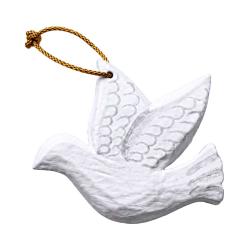 Handmade Albesia Wood Dove Christmas Decoration
