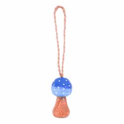Handcrafted Blue Toadstool Hanging Decoration