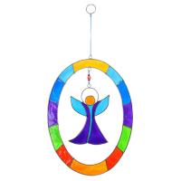 Suncatcher angel in oval