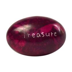 Sentiment pebble oval, Treasure, purple