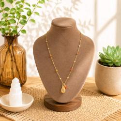 Necklace with Soapstone Heart Pendant