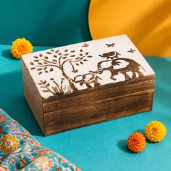 Elephant Keepsake Box Mango Wood 15 x 10cm