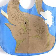 Shoulder bag, cotton, elephant