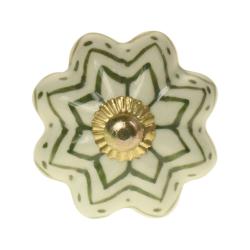 Ceramic door knob, flower shape, assorted