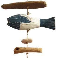 Wooden decorative hanging, fish boat anchor 110cm