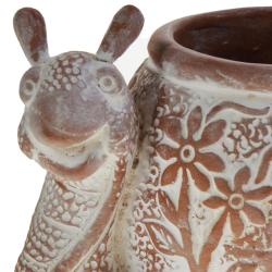 Terracotta planter snail 16x10x11cm