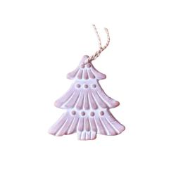 Hanging Terracotta Christmas Tree Light Pattern