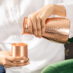 Copper pitcher, Flower of Life, 1 litre