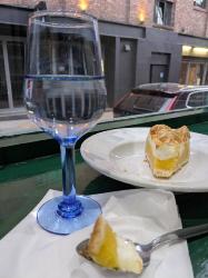 Single Wine Glass Recycled Glass Blue Tinted, 18cm height