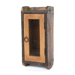 Upcycled Wooden Brick Mould 1 Door Mirrored Cabinet