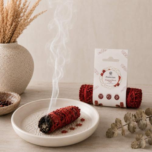 Protection Dragon's Blood Sage Smudge Stick 10cm
