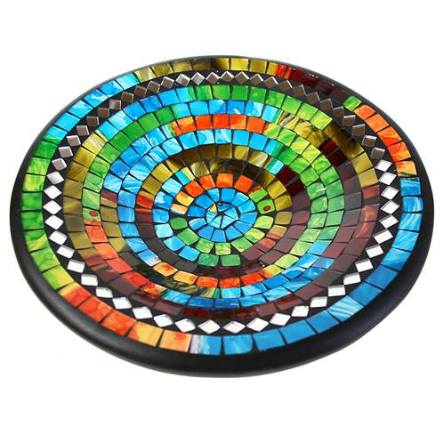 Bowl, mosaic, 28cm multicolour with mirrors