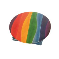 Leather coin purse rainbow