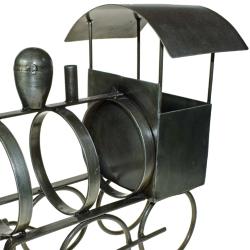 Steam Engine Wine Bottle Holder, Recycled Bike Parts 35 x 25cm