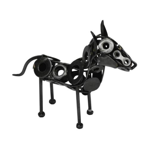 Recycled Metal Donkey Ornament