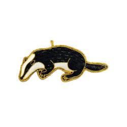 Hanging Decoration Embroidered Badger