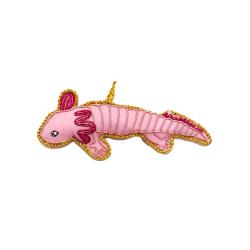 Hanging Decoration Embroidered Axolotl