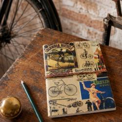 Notebook with Handmade Paper, Bike It 13 x 18cm