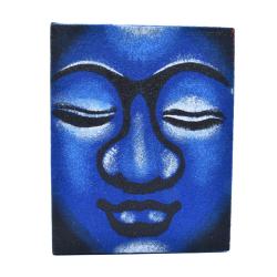 Handmade notebook, sand art Buddha blue, 15x19cm