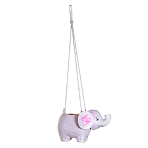 Hanging wooden planter elephant 22 x 14 x 14cm