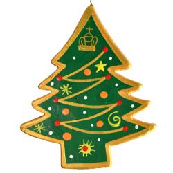 Hanging Christmas Decoration, Green Wooden Tree
