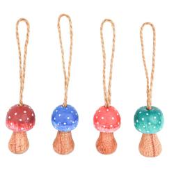 Handcrafted Woodland Toadstool Hanging Decorations - Assorted Set
