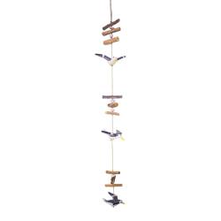 Mobile Hanging Decoration Albesia Wood Seagulls