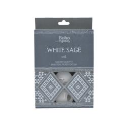 Boho Organics 12 Tea Light Candles White Sage 10g each