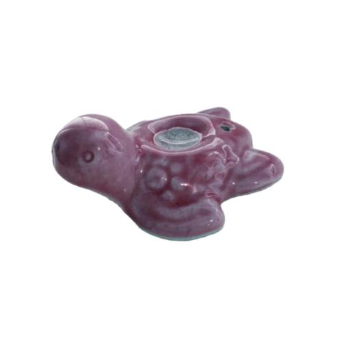 Incense Holder Ceramic Turtle Mauve