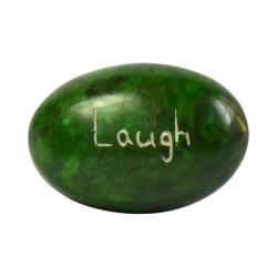 Sentiment pebble oval, Laugh, green