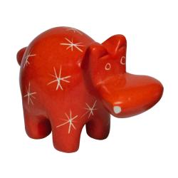 Kisii stone mini hippos, set of 9, assorted