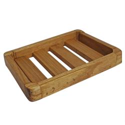 Wooden dish for soap shampoo and other solid bodycare bars 16x12x2