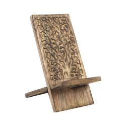 Mobile Phone Stand Mango Wood Tree of Life