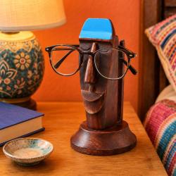 Glasses / Spectacle Stand Mango Wood Easter Island