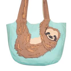 Shoulder bag, cotton, sloth