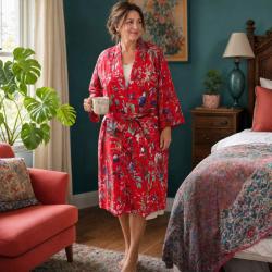 Kimono Leftover Fabric Red Main Colour One-Size