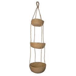 Hanging basket/sika, 3-tier jute