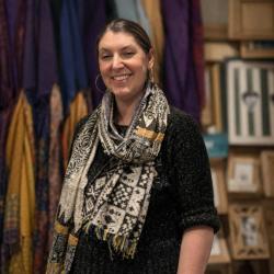 Scarf recycled silk kantha stitch - assorted colours and designs
