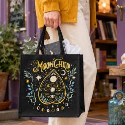 Jute Shopping Bag, Moon Child 30x30cm