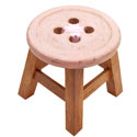 Child's Pink Button Stool