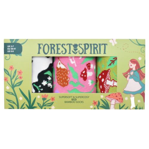 3 Pairs Bamboo Socks Forest Spirit UK 3-7 Womens