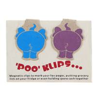 Elephant poo set of 2 clips “Poo Klips”