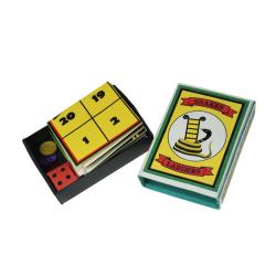 Elephant poo folding snakes and ladders board in matchbox