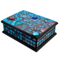 Turquoise & Plum Mosaic Jewellery Box