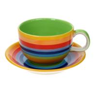 Rainbow cup and saucer large