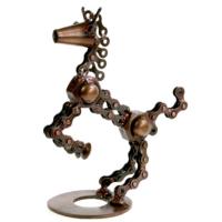 Model horse, recycled bike chain